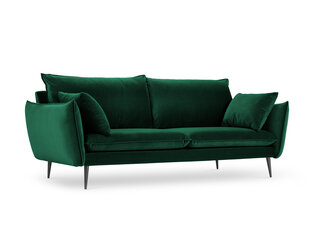 Четырехместный бархатный диван Milo Casa Elio, темно-зеленый/черный цена и информация | Диваны | 220.lv