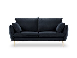 Divvietīgs samta dīvāns Milo Casa Elio, tumši zilas/zelta krāsas cena un informācija | Dīvāni | 220.lv