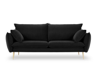 Четырехместный бархатный диван Milo Casa Elio, черный/золотистый цена и информация | Диваны | 220.lv