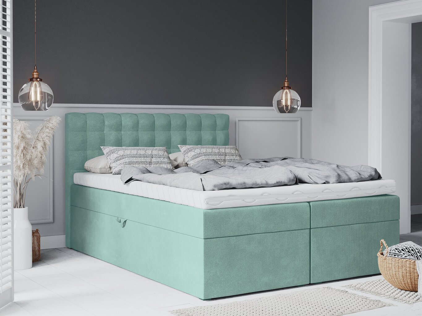 Gulta Mazzini Beds Jade 140x200 cm, gaiši zaļa cena un informācija | Gultas | 220.lv