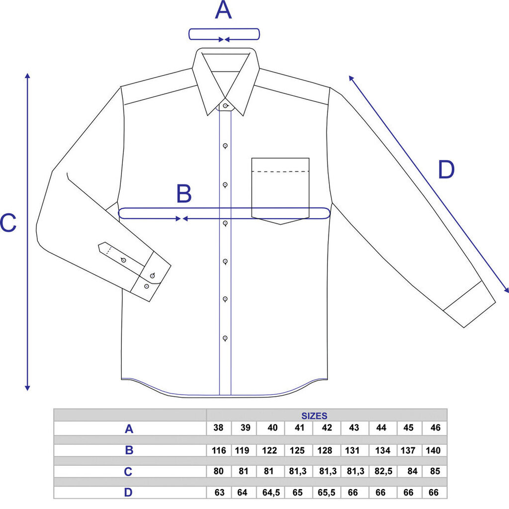 Vīriešu krekls NORDIC, taisns siluets - Ar garām piedurknēm цена и информация | Vīriešu krekli | 220.lv