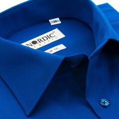 Мужская однотонная рубашка NORDIC, приталенный силуэт с длинным рукавом цена и информация | Мужские рубашки | 220.lv