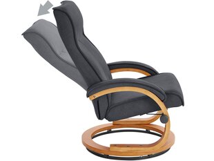 Krēsls ar kāju balstu Notio Living Lilo, tumši pelēks cena un informācija | Atpūtas krēsli | 220.lv