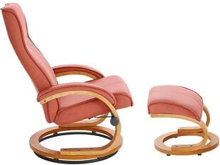 Krēsls ar kāju balstu Notio Living Lilo, oranžs cena un informācija | Atpūtas krēsli | 220.lv