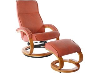 Кресло с подставкой для ног Notio Living Lilo, оранжевое цена и информация | Кресла в гостиную | 220.lv