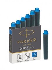 Tintes kapsulas Parker Quink, ilgos, 5gab, zilas cena un informācija | Rakstāmpiederumi | 220.lv