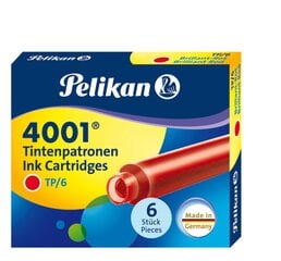 Капсулы Pelikan, красные, 6 шт. цена и информация | Письменные принадлежности | 220.lv