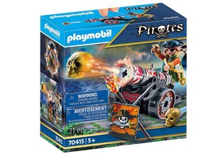 70415 PLAYMOBIL® Pirates Pirāts ar lielgabalu cena un informācija | Konstruktori | 220.lv