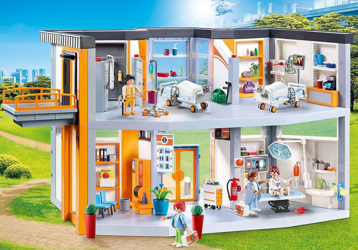 70190 PLAYMOBIL® City Life, Lielā slimnīca cena un informācija | Konstruktori | 220.lv