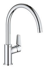 Grohe BauEdge Однорычажный смеситель для мойки с высоким изливом и диапазоном поворота 360˚, 31367001 цена и информация | Кухонные смесители | 220.lv