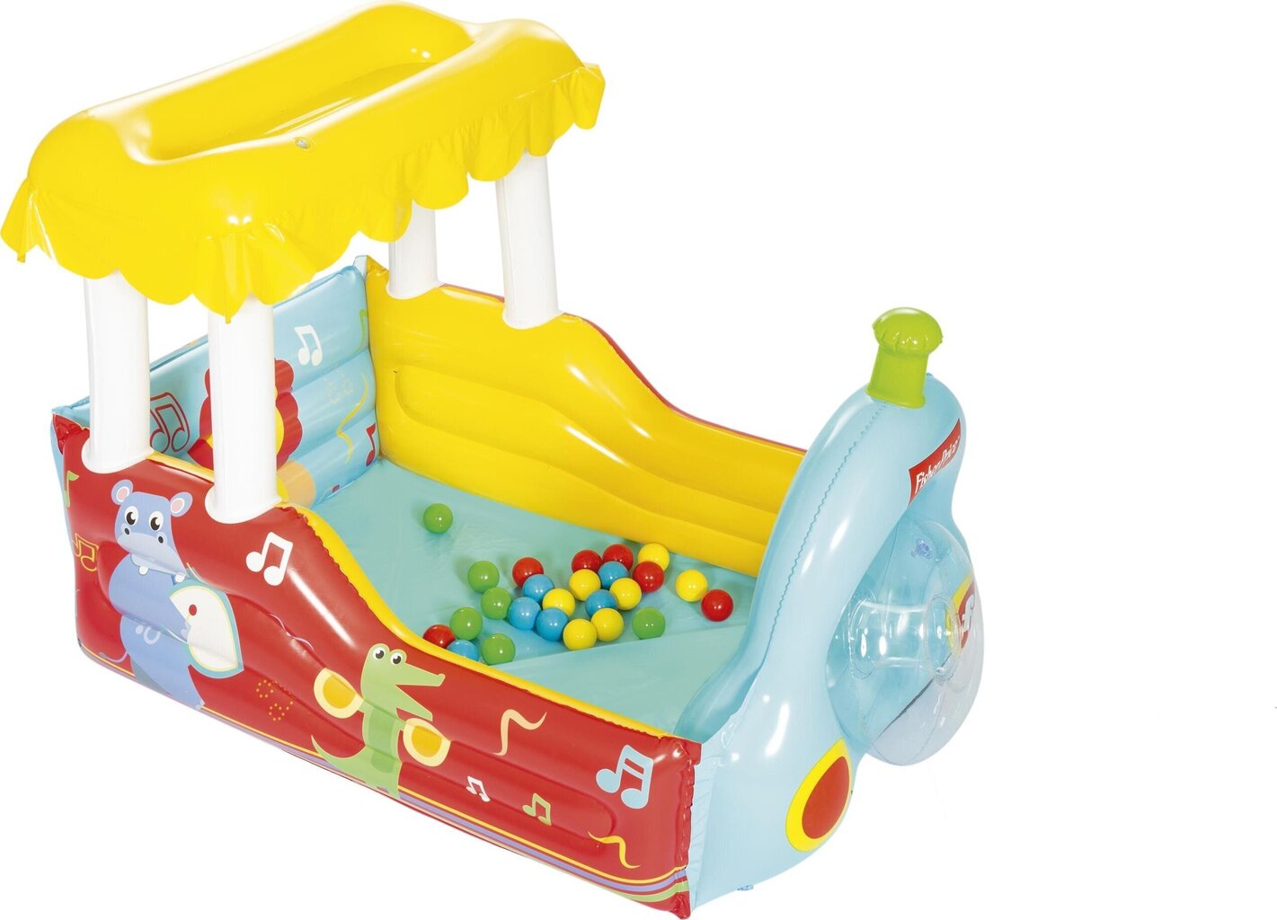 Piepūšamais baseins ar bumbiņām Vilciens Fisher Price, 93537 цена и информация | Rotaļlietas zīdaiņiem | 220.lv