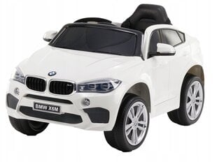 Vienvietīgs elektromobilis BMW X6M, baltas, 8010253-2R cena un informācija | Bērnu elektroauto | 220.lv