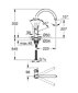 Grohe BauClassic izlietnes jaucējkrāns ar augstu snīpi un pilnu rotācijas diapazonu, 31535001 цена и информация | Ūdens maisītāji virtuvei | 220.lv