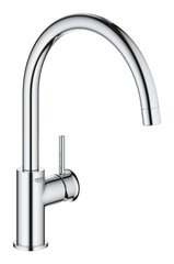 Смеситель для раковины Grohe BauClassic с высоким краном и полным углом поворота, 31535001 цена и информация | Кухонные смесители  | 220.lv