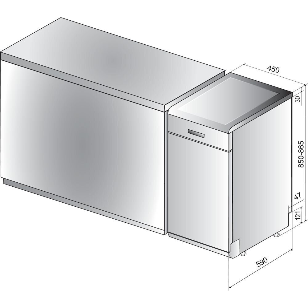 Indesit DSFO 3T224 C S cena un informācija | Trauku mazgājamās mašīnas | 220.lv