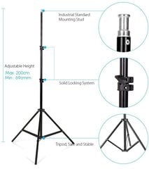 Apgaismojums Softbox PMS ar 4 lampām cena un informācija | Apgaismojums fotografēšanai | 220.lv