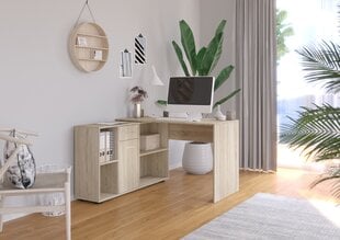 Rakstāmgalds Adrk Furniture Eliseo, ozola krāsas cena un informācija | Datorgaldi, rakstāmgaldi, biroja galdi | 220.lv