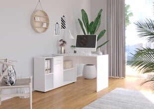 Письменный стол Adrk Furniture Eliseo, белый цена и информация | Компьютерные, письменные столы | 220.lv
