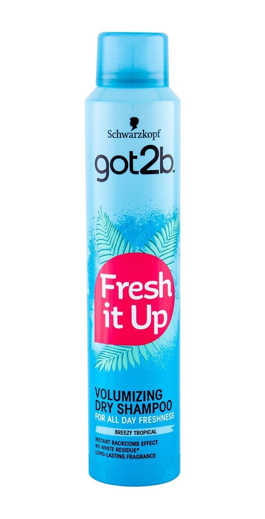 Apjomu piešķirošs sausais šampūns Schwarzkopf Got2b Fresh It Up 200 ml цена и информация | Šampūni | 220.lv