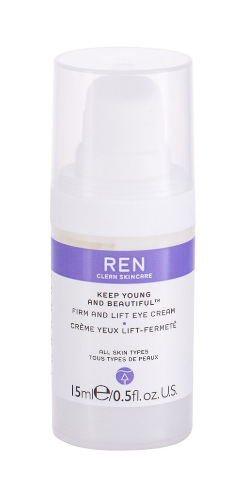 Mitrinošs acu krēms Ren Clean Skincare Keep Young and Beautiful Funm and Lift, 15 ml cena un informācija | Acu krēmi, serumi | 220.lv