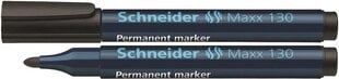 Перманентный маркер Schneider Maxx 130, 1-3мм, черный цена и информация | Письменные принадлежности | 220.lv