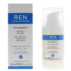 Увлажняющий гель для контура глаз Ren Clean Skincare Vita Mineral Active 7, 15 мл цена и информация | Сыворотки, кремы для век | 220.lv