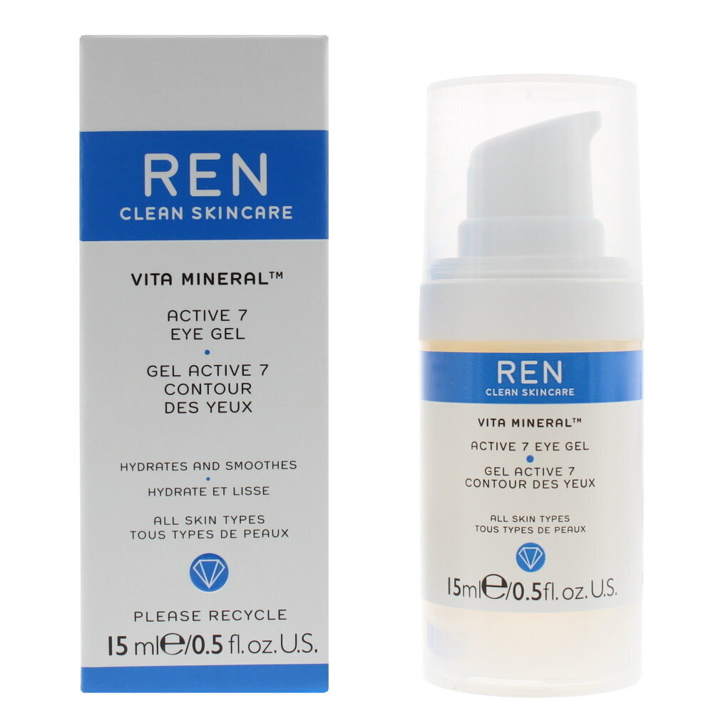 Mitrinošs acu kontūras gels Ren Clean Skincare Vita Mineral Active 7, 15 ml cena un informācija | Acu krēmi, serumi | 220.lv