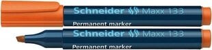 Marķieris Schneider 133 permanenta, šķērsgals 1-4 mm, oranžs cena un informācija | Rakstāmpiederumi | 220.lv