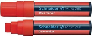 Marķieris Schneider Deco Chalk 260 krīta 5+15 mm, sarkans cena un informācija | Rakstāmpiederumi | 220.lv