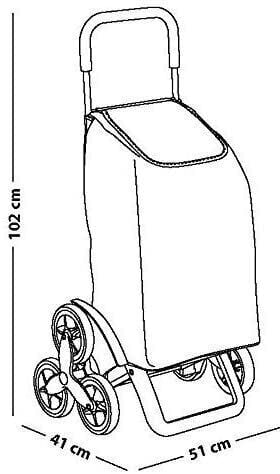 Rati - soma ar riteņiem, piemērota kāpnēm Tavalax cena un informācija | Iepirkumu somas | 220.lv