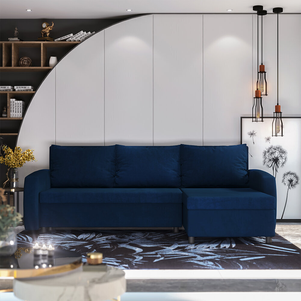 Universāls stūra dīvāns Selsey Sobews, zils цена и информация | Stūra dīvāni | 220.lv