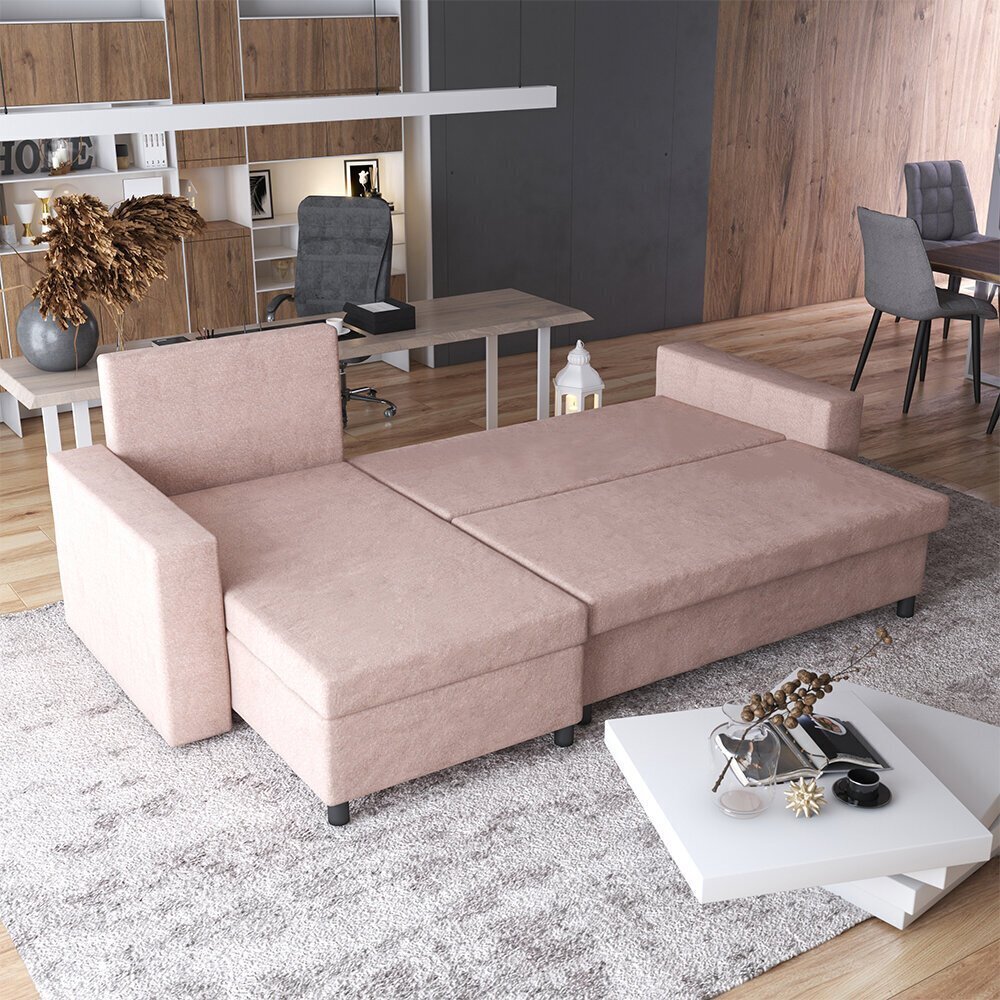 Universālais stūra dīvāns Selsey Merien, rozā cena un informācija | Stūra dīvāni | 220.lv