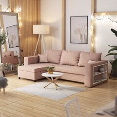 Universālais stūra dīvāns Selsey Merien, rozā cena un informācija | Stūra dīvāni | 220.lv