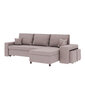 Universāls stūra dīvāns Selsey Levebre ar pufiem, gaišas smilškrāsas cena un informācija | Stūra dīvāni | 220.lv