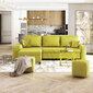 Universāls stūra dīvāns Selsey Levebre ar pufiem, dzeltens cena un informācija | Stūra dīvāni | 220.lv
