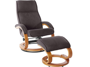 Krēsls ar kāju balstu Notio Living Lilo, brūns cena un informācija | Atpūtas krēsli | 220.lv