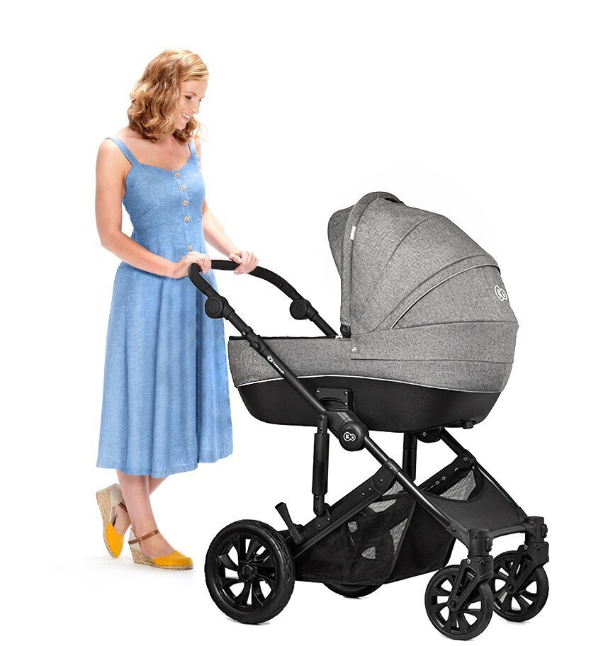 Universālie rati Kinderkraft Prime Lite 3in1, gray cena un informācija | Bērnu rati | 220.lv