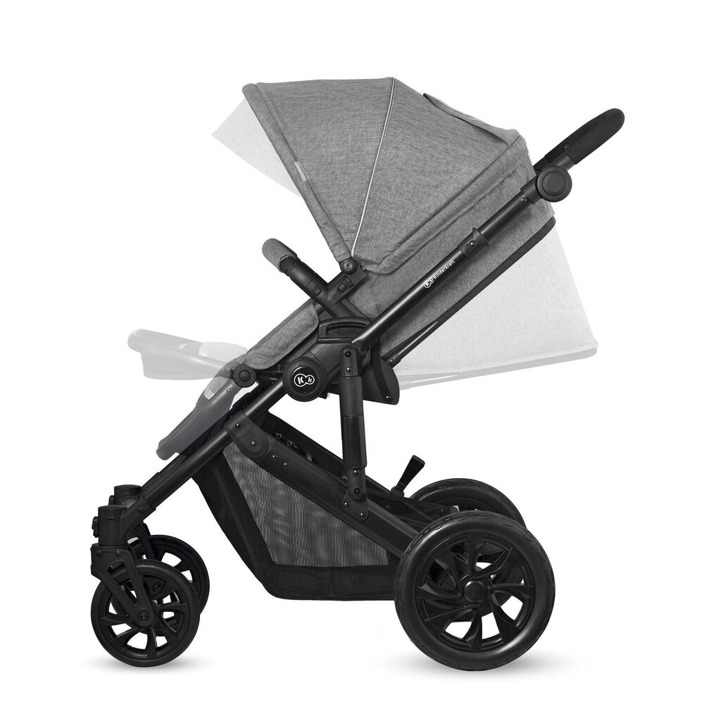 Universālie rati Kinderkraft Prime Lite 3in1, gray cena un informācija | Bērnu rati | 220.lv