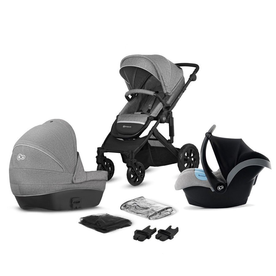 Universālie rati Kinderkraft Prime Lite 3in1, gray цена и информация | Bērnu rati | 220.lv