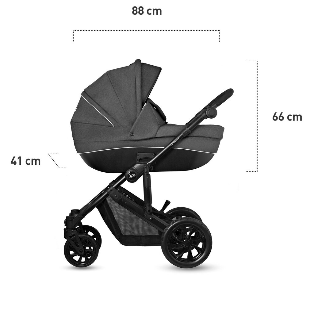 Universāli rati Kinderkraft Prime Lite 3in1, black цена и информация | Bērnu rati | 220.lv