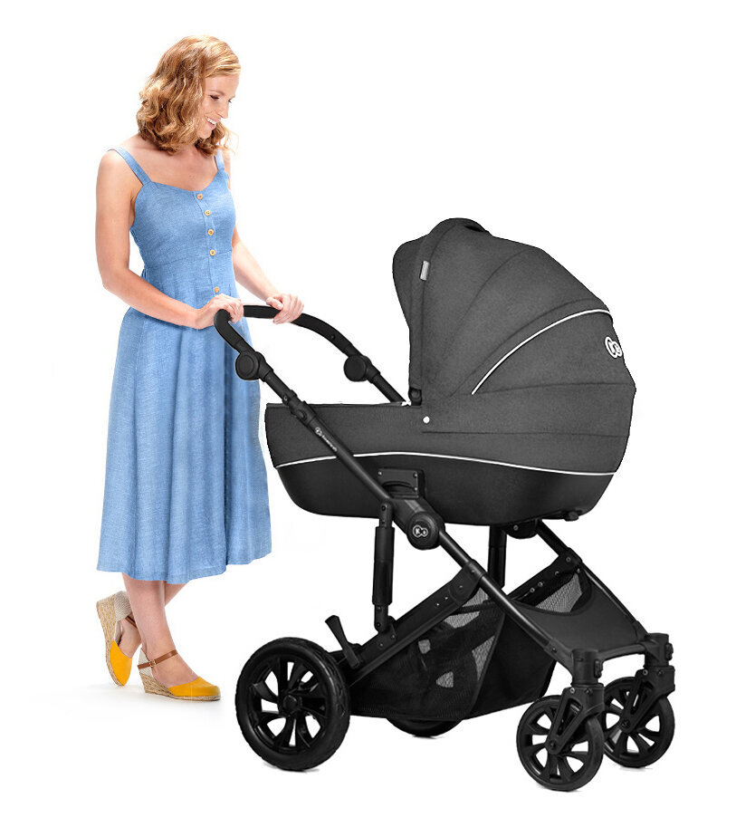 Universāli rati Kinderkraft Prime Lite 3in1, black цена и информация | Bērnu rati | 220.lv