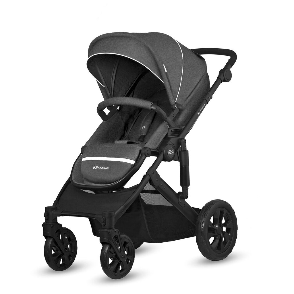 Universāli rati Kinderkraft Prime Lite 3in1, black cena un informācija | Bērnu rati | 220.lv