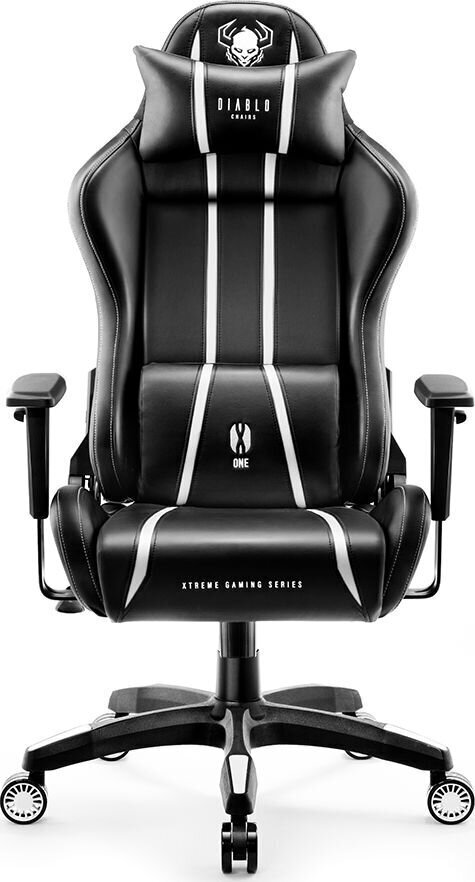 Spēļu krēsls Diablo Chairs X-One L, melns/balts cena un informācija | Biroja krēsli | 220.lv