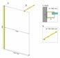 Dušas siena REA Aero Gold 90,100,110,120 cm cena un informācija | Dušas durvis, dušas sienas | 220.lv