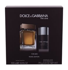 Komplekts Dolce & Gabbana The One vīriešiem: EDT, 100 ml + dezodorants, 70 g цена и информация | Мужские духи | 220.lv