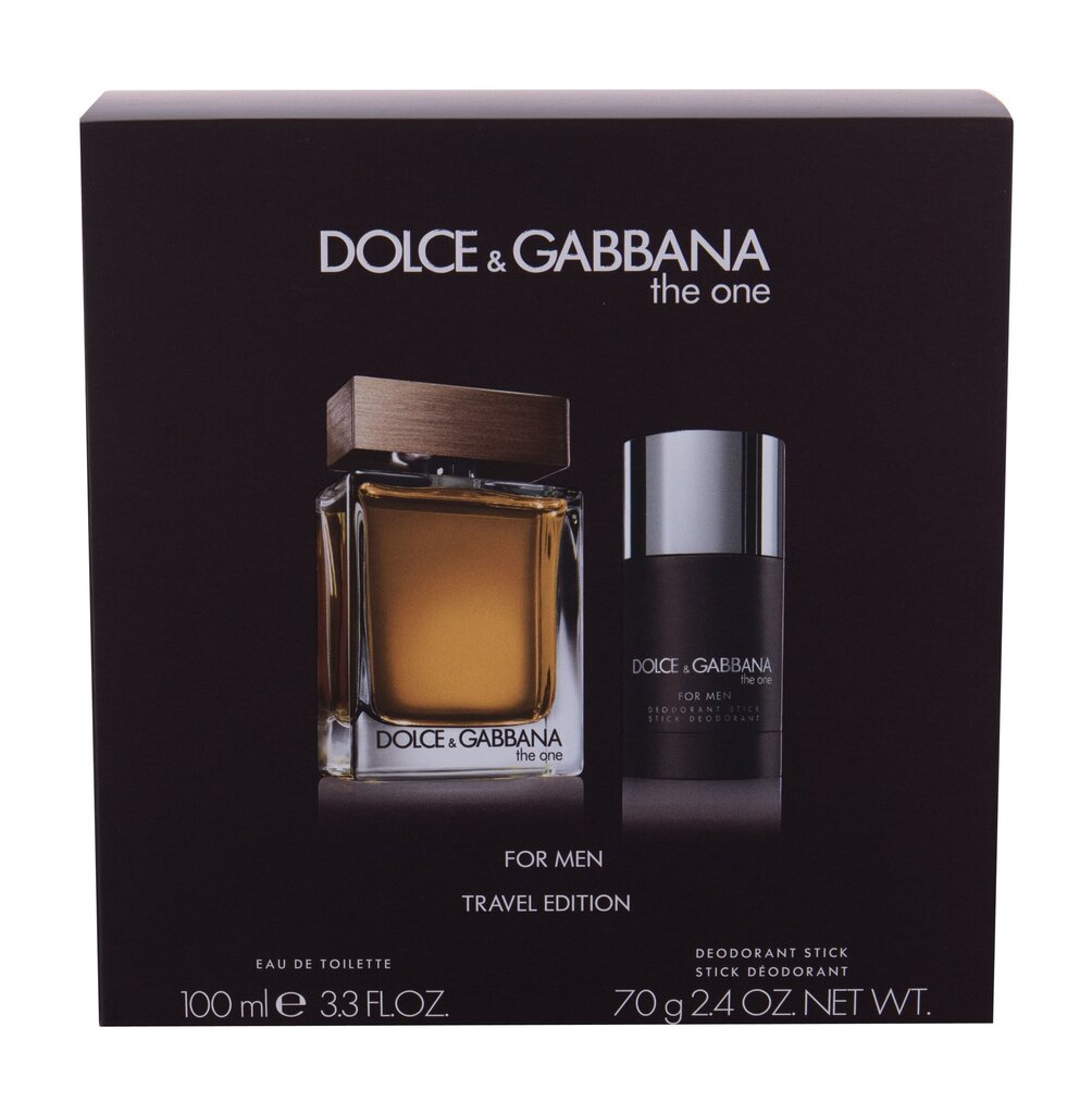 Komplekts Dolce & Gabbana The One vīriešiem: EDT, 100 ml + dezodorants, 70 g cena un informācija | Vīriešu smaržas | 220.lv