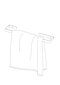 Deante dvieļu pakaramais Mokko ADM N621, 60 cm, melns matēts cena un informācija | Vannas istabas aksesuāri | 220.lv