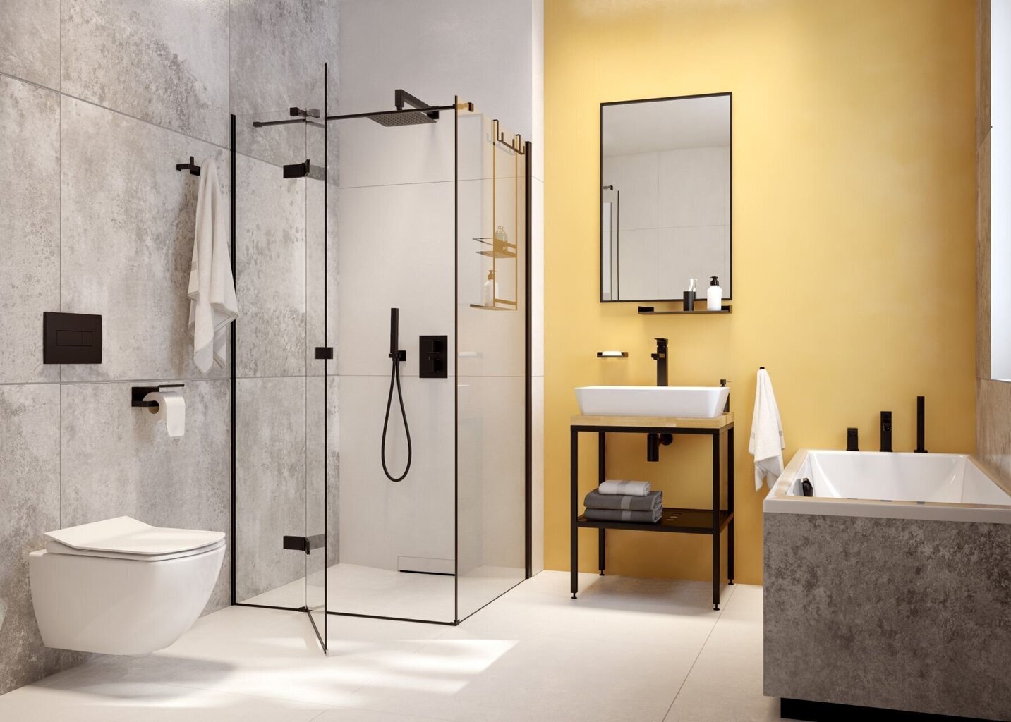 Deante tualetes papīra turētājs Mokko ADM N221, melns matēts цена и информация | Vannas istabas aksesuāri | 220.lv