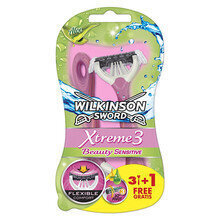 Одноразовые бритвы для женщин Wilkinson Xtreme3 Beauty Sensitive 4 шт. цена и информация | Косметика и средства для бритья | 220.lv