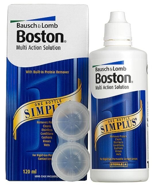 Bausch+Lomb Boston Simplus 120 ml cieto kontaktlēcu kopšanas šķīdums цена и информация | Kontaktlēcu šķidrumi | 220.lv